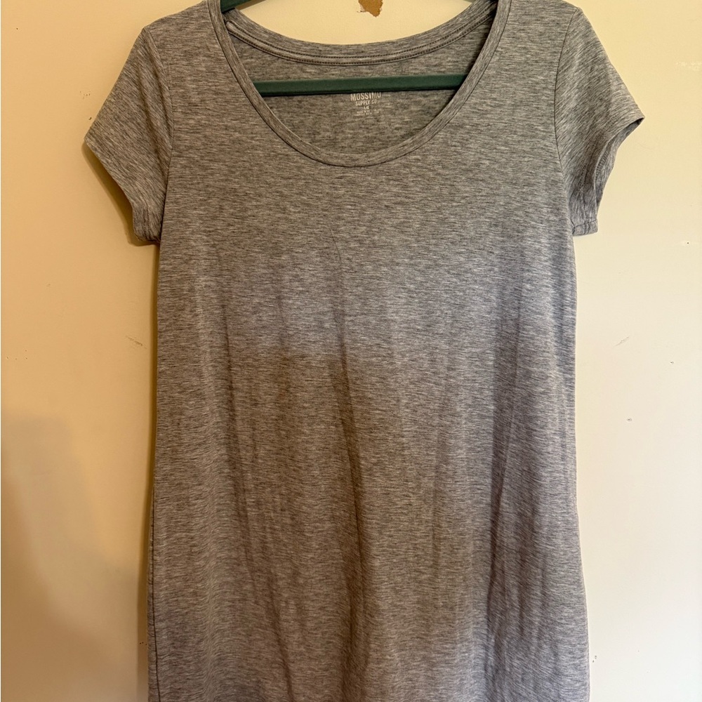 Mossimo Supply Co. Gray Fitted Short Sleeve T-Shirt